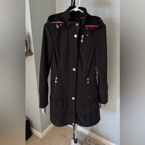 Betsy Johnson Black Rain Coat